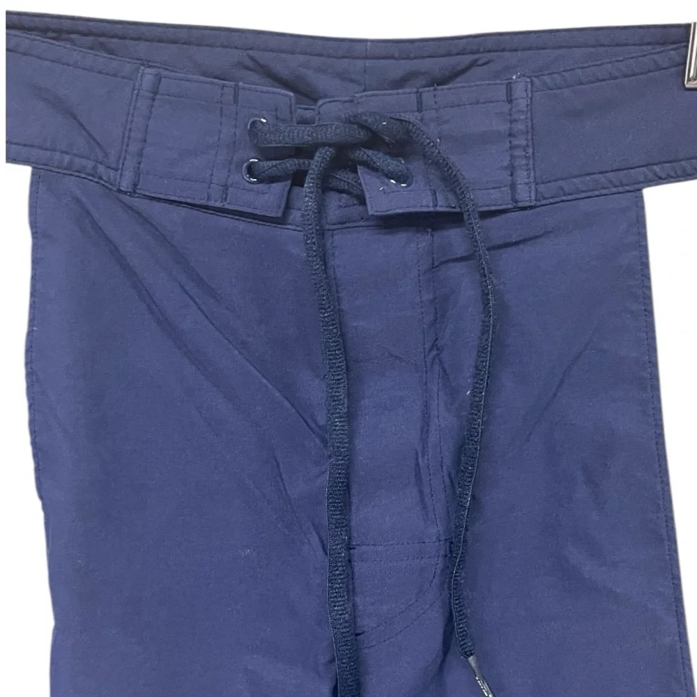 VTG Nike Board‎ Shorts Mens 36 Blue White Striped Trunks Pockets